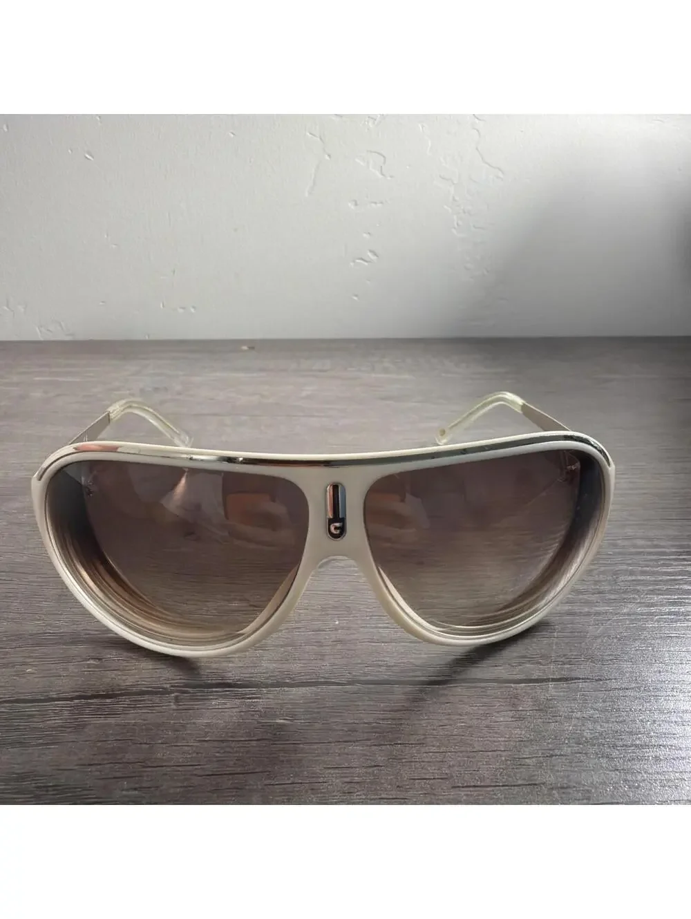 Vintage Carrera Sunglasses White rush 9037C FRAMES ONLY